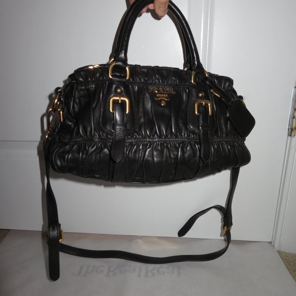 Prada Gauffre Nappa Black Satchel - Picture 14 of 14